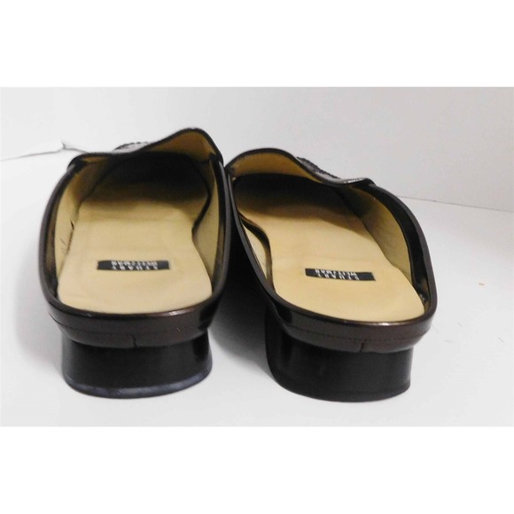Stuart‎ Weitzman Brown Patent Leather Mule Flats 9.5 B - Picture 5 of 6